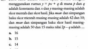 Check spelling or type a new query. 50 Soal Dan Pembahasan Matematika Dasar Sma Statistika Data Tunggal Defantri Com