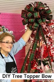 How To Make A Christmas Tree Topper Bow Christmas Tree Topper Bow Christmas Tree Topper Bow Diy Christmas Tree Bows