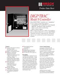 Hirsch Digitrac 8 Pdf Access Control Security Alarm