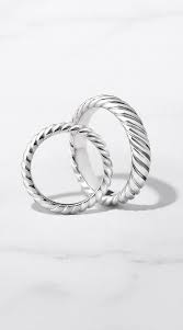 Dy Unity Cable Wedding Bands In Platinum David Yurman Mens Wedding Bands Womens Wedding Bands David Yurman Wedding Band