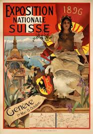 1896 Swiss National Exhibition In Geneva Switzerland Vintage Poster Retro Poster Ausstellung Poster Ideen