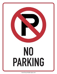 No car or no parking sign prohibit vector illustration. Printable No Parking Sign Free Printable Signs