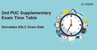 2nd Puc Supplementary Exam Time Table 2019 Exam Time Exam Time