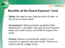 If you find unauthorized charge(s) on your statement. 1 Moving Away From Paper Checks Introducing The U S Department Of The Treasury S Go Direct And Direct Express Card Campaigns Ppt Download