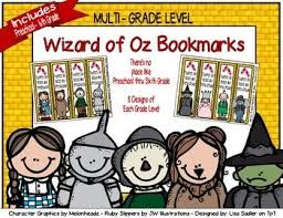 Wizard Of Oz Grade Level Bookmarks 8 Designs Prek 6th 100 Book Challenge 40 Book Challenge Welcome Students