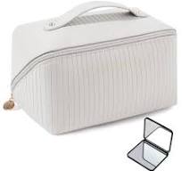 Borsa Cosmetica da Viaggio, GeeRic Pochette Trucchi Grande Capacità in PU  Impermeabile Ampia Apertura Portatile Beauty Case Multifunzionale Borsa da  ...