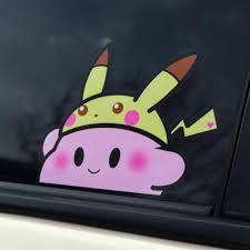 Kirby Peeker  Pikachu Peeker  Anime Car Stickers  Anime Car Decal   Anime Car Accessories - Etsy