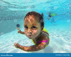 Girl Holding Her Breath Underwater Stock Image - Image of underwater,  smiling: 87996311