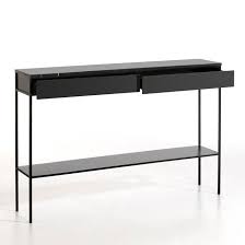 Febee Marble Top Console Table Black Am Pm La Redoute Metal Console Table Metal Console Dining Room Console Table