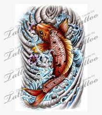The koi fish was thought to symbolize good fortune and perseverance. Koi Fish Or Quarter Tattoo Design Fire Best Koi Fish Tattoo Design Png Image Transparent Png Free Download On Seekpng