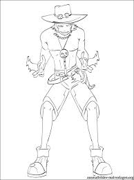 Malvorlagen One Piece Portgas D Ace Zum Ausmalen