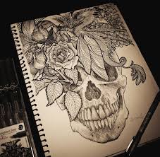Choose your favorite flower skull designs and purchase them as wall art, home decor, phone cases, tote bags, and more! Flower Skull Doodle By Sunima On Deviantart Skull Drawing Flower Art Drawing Sugar Skull Art Painting