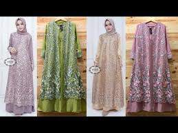 Baju gamis terbaru 2020 desain modern chr210, dipercantik bordir motif bunga untuk memunculkan kesan modis bagi pemakainya. Model Baju Gamis Brokat Terbaru 2019 Desain Modern Dan Mewah Youtube