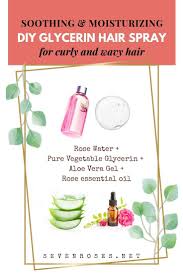 But rose water does have beneficial properties that may make it good for the hair and scalp. Diy Glycerin Hair Spray With Aloe Vera And Rose Water For Curly And Wavy Hair Seven Roses Glycerin For Hair Rose Water Hair Diy Glycerin