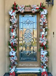 Farmhouse Christmas Garland Front Door Christmas Decor Etsy Christmas Decorations Front Door Christmas Decorations Buffalo Check Christmas Decor