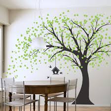 Large Windy Tree With A Hanging Birdhouse Wall Decal Tree Wall Decal Home Decor Tree Wall
