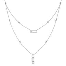 Find messika necklace on sale now! 8852 Messika Move Uno 2 Rows White Gold Necklace Buy Online Watches Of Mayfair