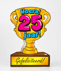 Verjaardagskaart Trofee 25 Jaar Feestbazaar Nl