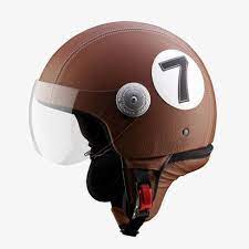 No 7 Leather Helmet By Andrea Cardone Vintage Helmet Helmet Helmet Design