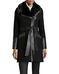 Faux Fur Faux Leather Trimmed Trench Coat Black Trench Coat Trendy Clothes For Women Clothing For Tall Women