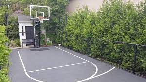 A court gives you the freedom to play to your heart's content whenever you want. 15 X 37 Basketball Court Makes Great Use Of A Side Yard That Would Otherwise Go Unused Backyard Court Basketball Court Backyard Backyard Basketball