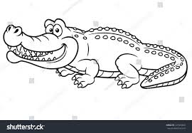 Illustration Of Cartoon Crocodile Coloring Book Wenn Du Mal Buch Malvorlagen Tiere Kinder Zeichnen
