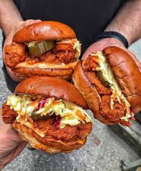 Maybe you would like to learn more about one of these? Red Dog Saloon Have You Tried Our Hot Chicken Sandwich Yet Nashville Style Fried Chicken Coleslaw And Fry Sauce You Can Get It As A Single Pictured Here Or A Double