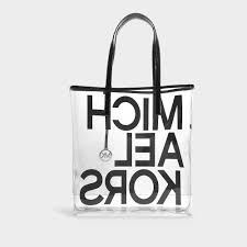 Des sacs en tissu recyclé qui viendront remplacer les 17 millions de sacs en plastique… Grand Sac Cabas The Michael North South En Plastique Transparent Noir Michael Kors En Coloris Noir Lyst