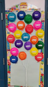 Birthday Chart For Classroom Ideas Birthday Chart 3 D Birthday Balloons I Used Paper Bowls And Painted Them Using Different Colors Adde Baby Birthday Boards Birthday Charts Preschool Birthday