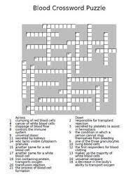 If you're looking for free jigsaw puzzles to play, look no further than these five websites. Blood Crossword Puzzle By The Teacher Team Teachers Pay Teachers