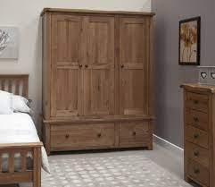 Rustic Solid Oak 3 Door Triple Wardrobe Oak Furniture Furniture Solid Oak Furniture