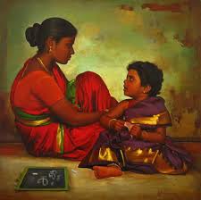 Buy rajasthani womens by community artists group@ rs. Mother And Daughter By Artist S Elayaraja Artzolo Com