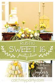 Birthday Party Ideas Teenage 16 Birthday From Princess To Queen A Rustic Sweet 16 Catch My Party Sweet 16 Tea Party Rustic Birthday Parties Sweet 16 Sign