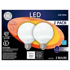 General Electric Led 40w 2pk G25 Globe Light Bulb White Target