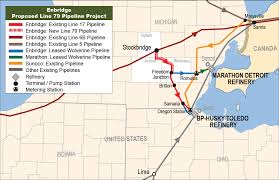The enbridge pipeline burst near battle creek, mi a few years back. Take A Pipe On The East Side New Enbridge Light Crude Access To The Midwest And Ontario Rbn Energy