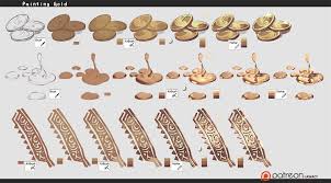 Kawacy Gold Tutorial Part 2 Gold Digital Art Digital Painting Tutorials Drawing Tutorial