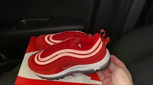 Nike Air Max 97 Challenge Red Gold Casual Shoes Youtube