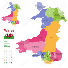 Also, political map, city map, outline map, etc, of wales. Preserved Counties Of Wales Vector Map With Districts Cities Royalty Free Cliparts Vectors And Stock Illustration Image 91758218