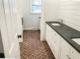 Brick Real Authentic Brick Inside With 3 8 Pavertiles Beale Street Pavertiles By Pine Hall Brick Were Used Paver Tiles Laundry Bathroom Combo Bathroom Plans
