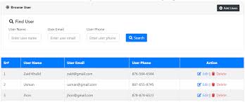Php Crud In Bootstrap 4 With Search Functionality Primary Text Success Message Search