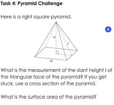 Denote the area of the rhombus base by the positive integer b, the area of one of its four. Answered Here Is A Right Square Pyramid 4 15 16 Bartleby