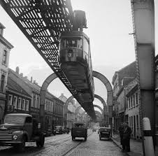 The World S Oldest Electric Elevated Railway 20 Vintage Photos Of Wuppertal Schwebebahn In Germany In The 1940s Vintage Ev In 2020 Wuppertal Europe Train Old Photos