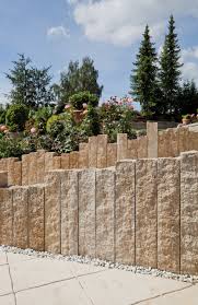 Klassikline Palisade Sandstein Beige Nuanciert Sandstein Palisaden Treppe