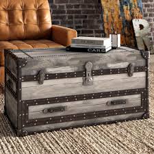 It can also be used as a storage chest or a bench. New Rustic Corrugated Metal Solid Wood Storage Chest Trunk Bed Box Coffee Table Home Garden Enoxmedia Home Garden Furniture
