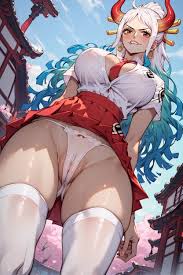 Bottom Up (upskirt), Yamato From One Piece, Unbuttoned AI Porn