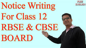 One has to know firstly, what is noticed? Learn Notice Writing Format For Class 12 Rbse Cbse Youtube