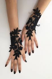 Black Lace Glove French Lace Bridal Gloves Fingerless Gloves Etsy In 2020 Black Lace Gloves Lace Gloves Steampunk Gloves