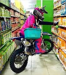 Bike Lovers Go Shopping Dirtbikefan Dirtbike Motocross Riding Racingdirtbike Kids Scooter Scooter Wheels Scooter Girl