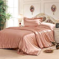 Rose gold bed sets full. Dusty Rose 5pcs Silk Duvet Cover Bedding Set Hand Crafted Romantic Bedding Duvet Cover Set Twin Ful Rose Gold Bed Sheets Rose Gold Bed Pink Bedroom Decor