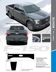 route hood tailgate ford f 150 vinyl graphics 2015 2017 dry install